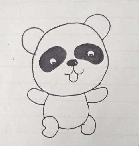 熊猫简笔画怎么画