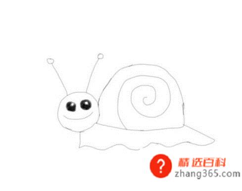 蜗牛简笔画怎么画看这几步一学就会(简笔画蜗牛是怎么画的)