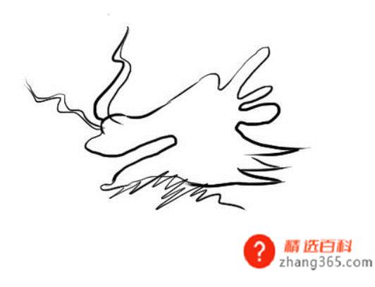 儿童简笔画：如何画龙的头部？