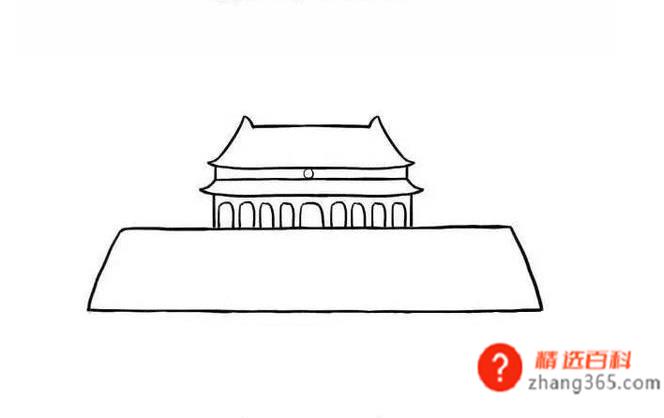 怎么画天安门建筑卡通画?手绘天安门简笔画教程