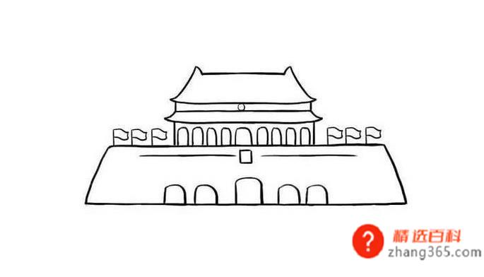 怎么画天安门建筑卡通画?手绘天安门简笔画教程