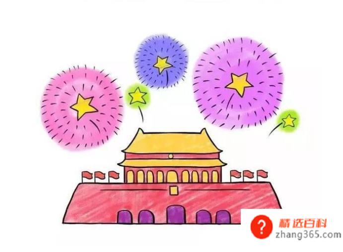 怎么画天安门建筑卡通画?手绘天安门简笔画教程