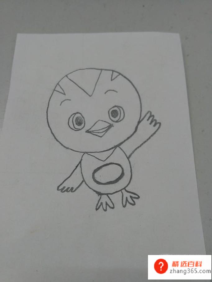 简笔画萌鸡小队麦琪的画法