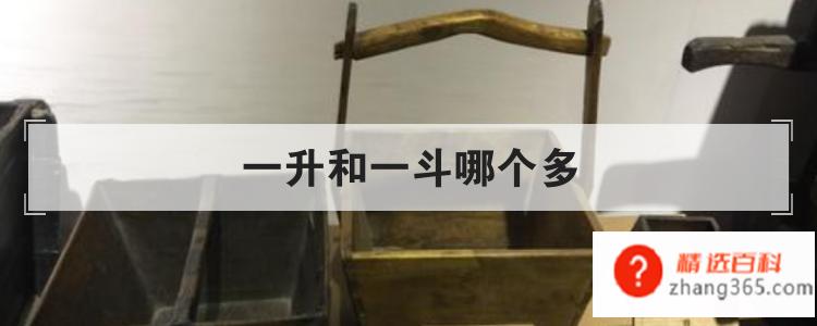 一升和一斗哪个多