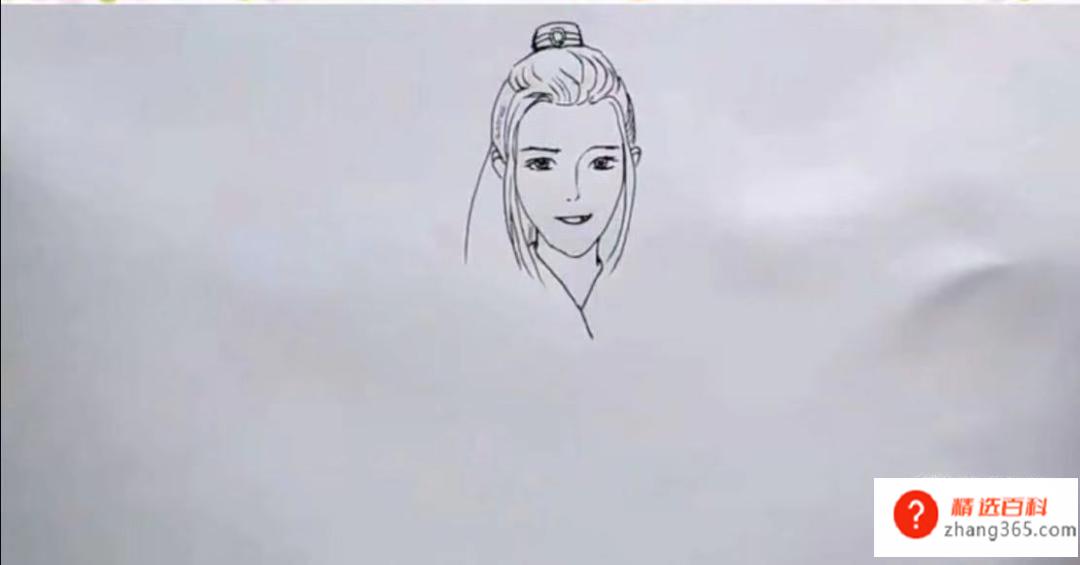 怎么画肖战简笔画
