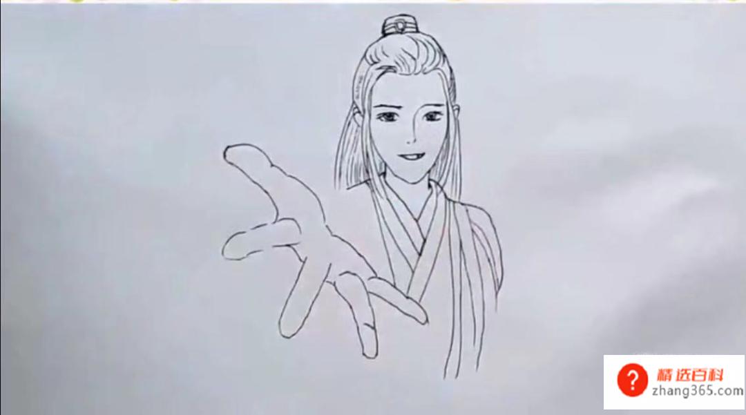 怎么画肖战简笔画