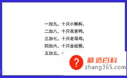 简单易学的“凑十儿歌”(幼儿学习加法入门需要用到凑十法)