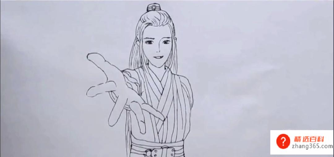 怎么画肖战简笔画
