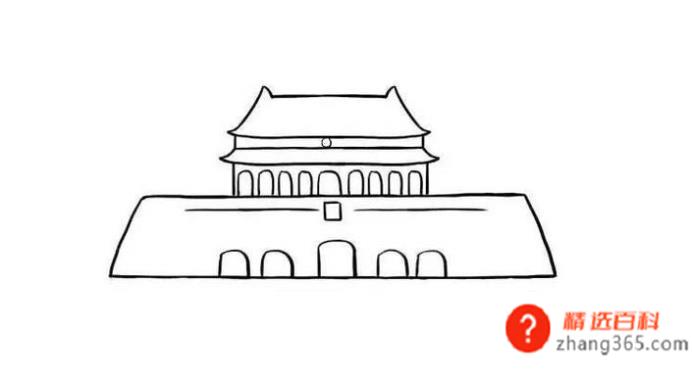 怎么画天安门建筑卡通画?手绘天安门简笔画教程