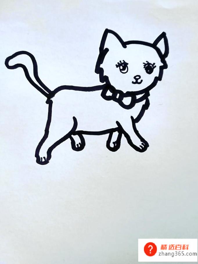 儿童简笔画小猫咪怎么画？