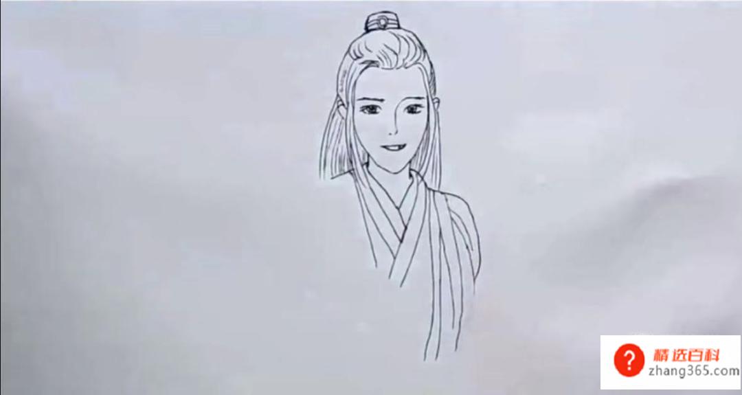 怎么画肖战简笔画