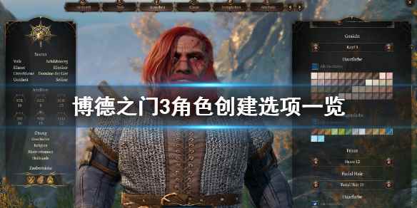 博德之门3角色创建怎么选(博德之门3角色创建选项一览)